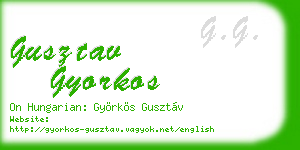 gusztav gyorkos business card